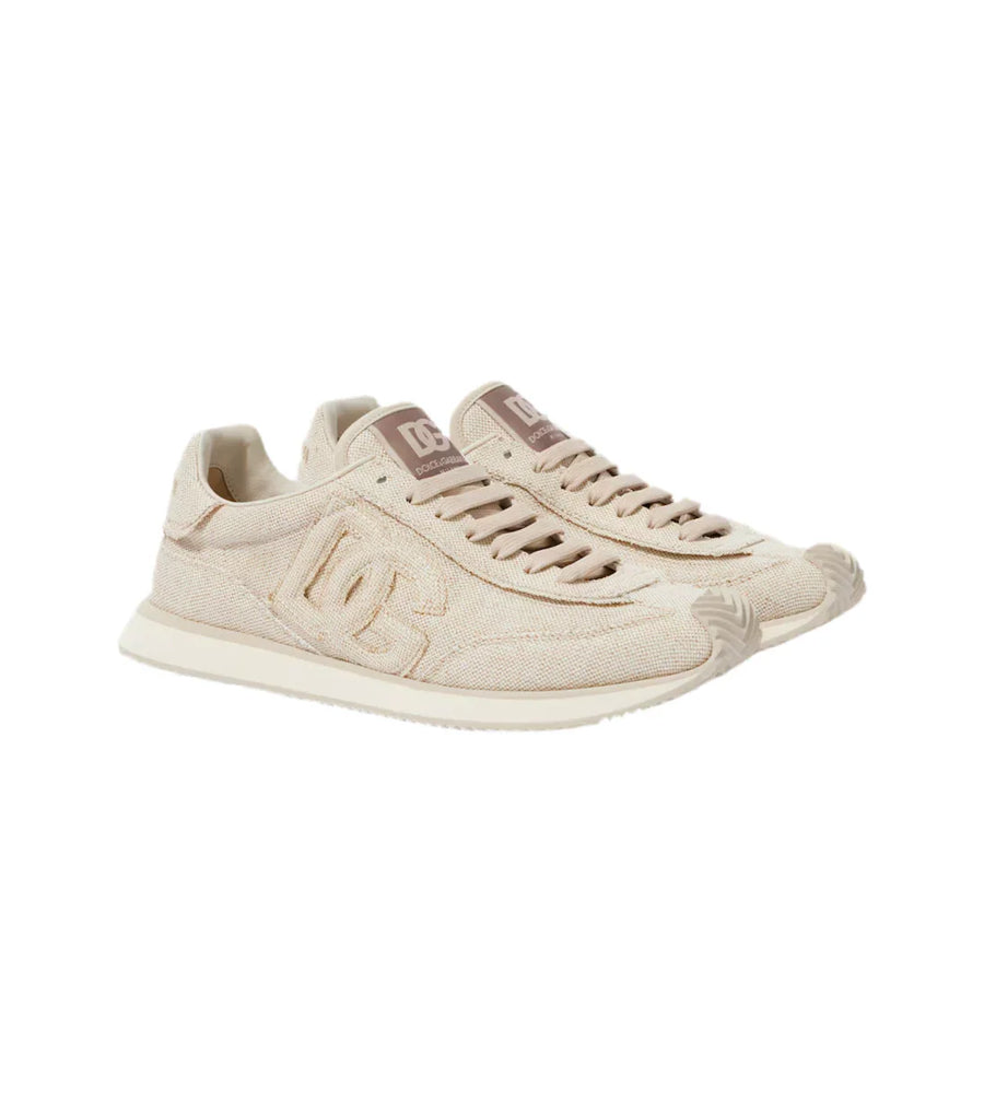 Dolce&Gabbana Aria Leather-trimmed canvas sneakers