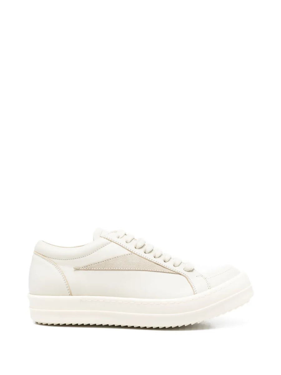 Rick Owens panelled leather sneakers