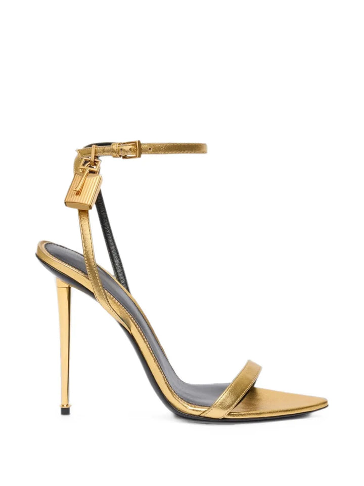 TOM FORD padlock-detail metallic sandals