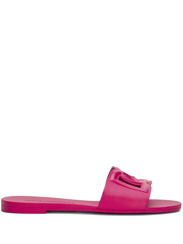 Dolce & Gabbana Bianca DG-logo slide sandal
