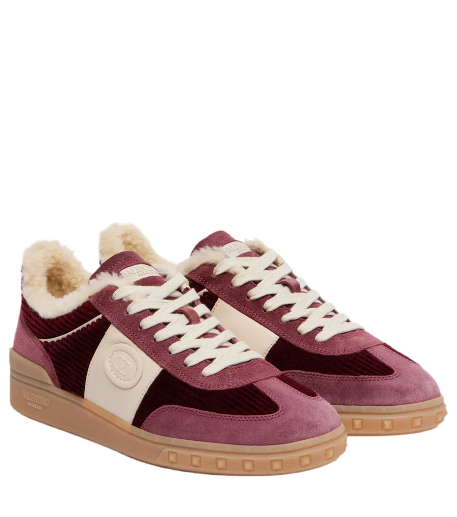Valentino Garavani Upvillage suede and corduroy sneakers