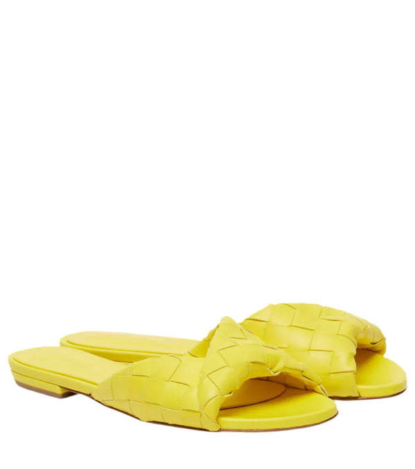 Bottega Veneta Blink Intrecciato leather slide sandals