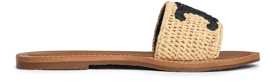 Celine Lympia mule sandals in raffia