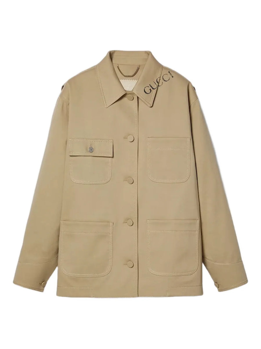 Gucci logo patch-pocket jacket