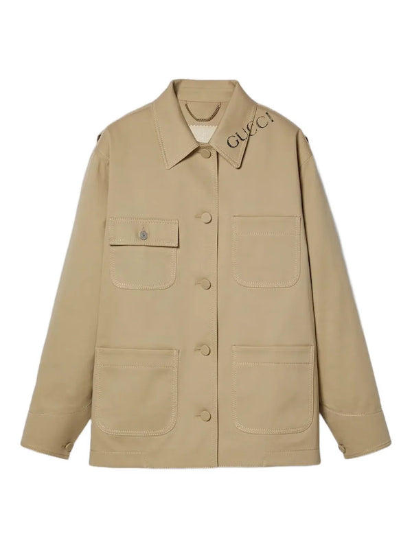 Gucci logo patch-pocket jacket