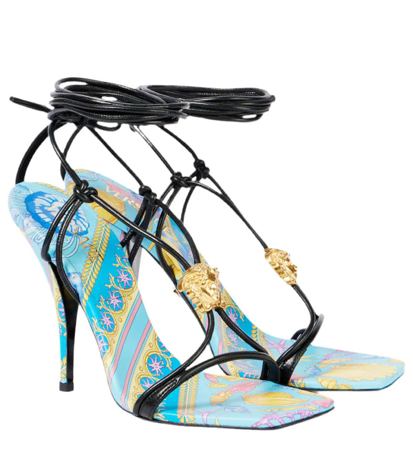 Versace La Medusa printed leather sandals
