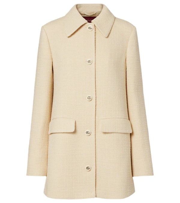 Gucci Double G wool-blend tweed coat