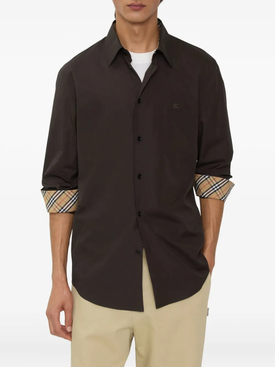 Burberry embroidered cotton shirt