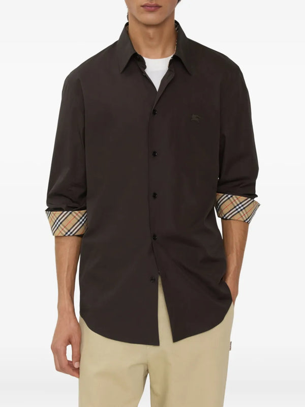 Burberry embroidered cotton shirt