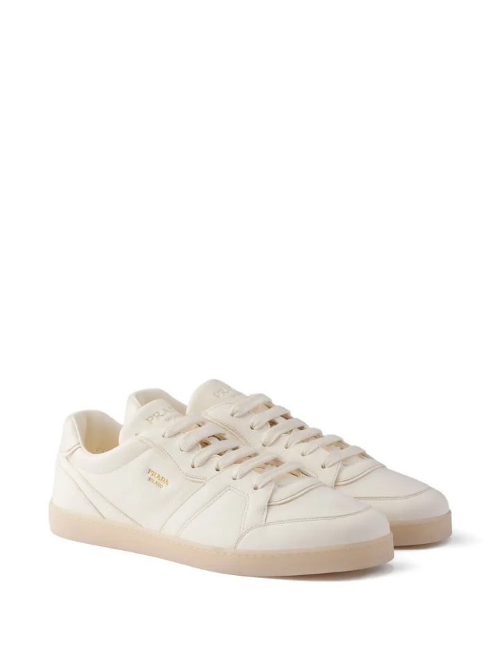 Prada logo-print leather trainers