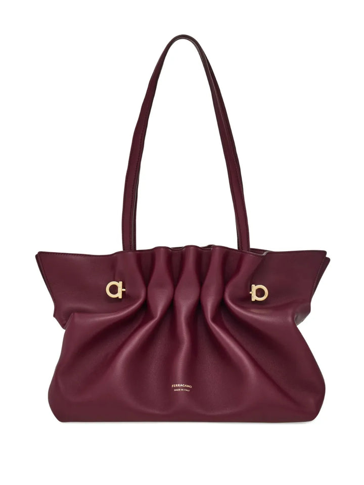 Ferragamo medium soft double-Gancini shoulder bag