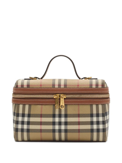 Burberry mini check vanity cross body bag