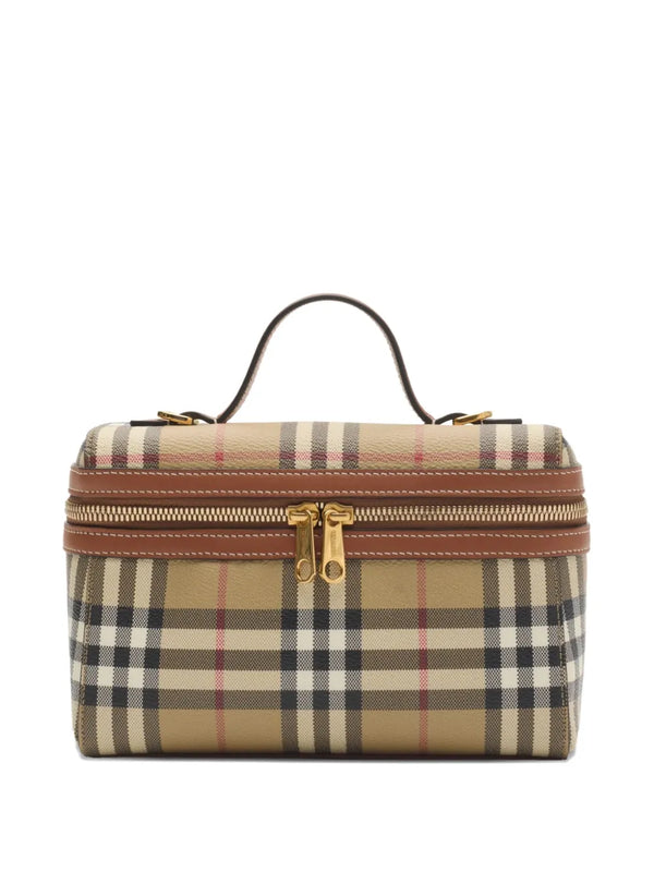 Burberry mini check vanity cross body bag