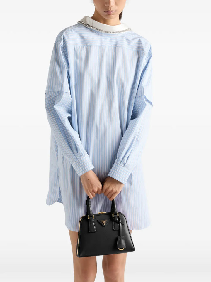 Prada Pyramid leather tote bag