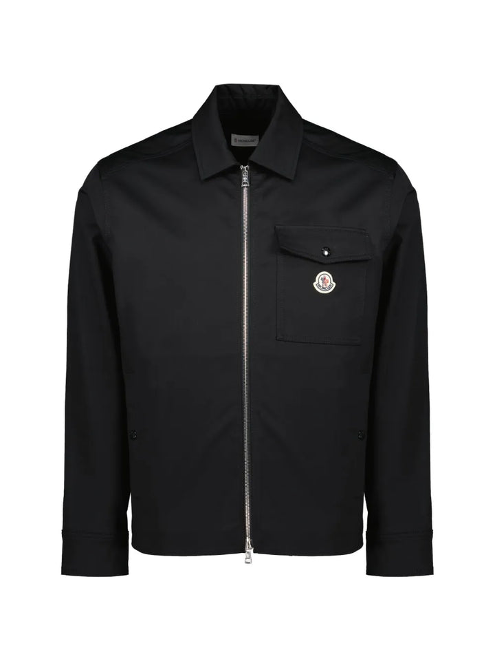 Moncler logo-appliqué zip shirt jacket