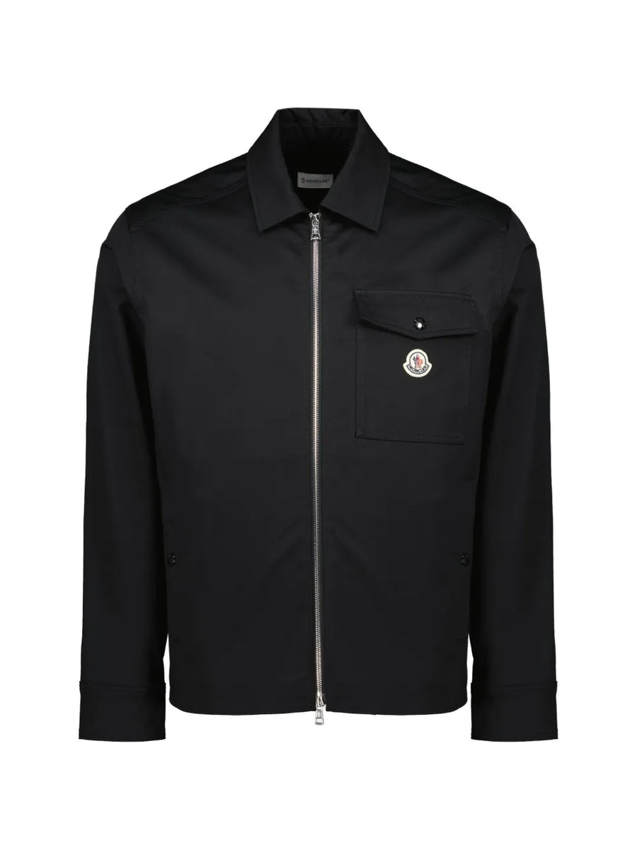 Moncler logo-appliqué zip shirt jacket