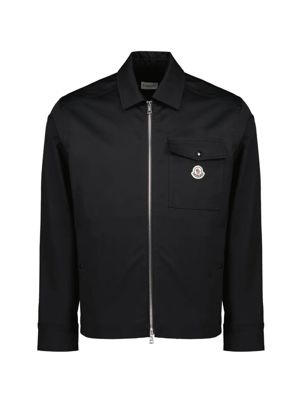 Moncler logo-appliqué zip shirt jacket