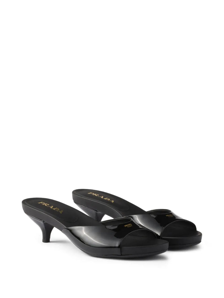 Prada 45mm leather heeled mules