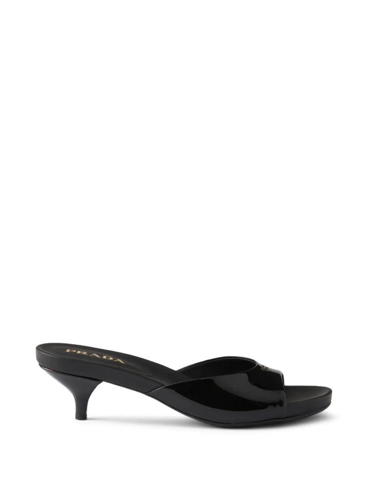 Prada 45mm leather heeled mules