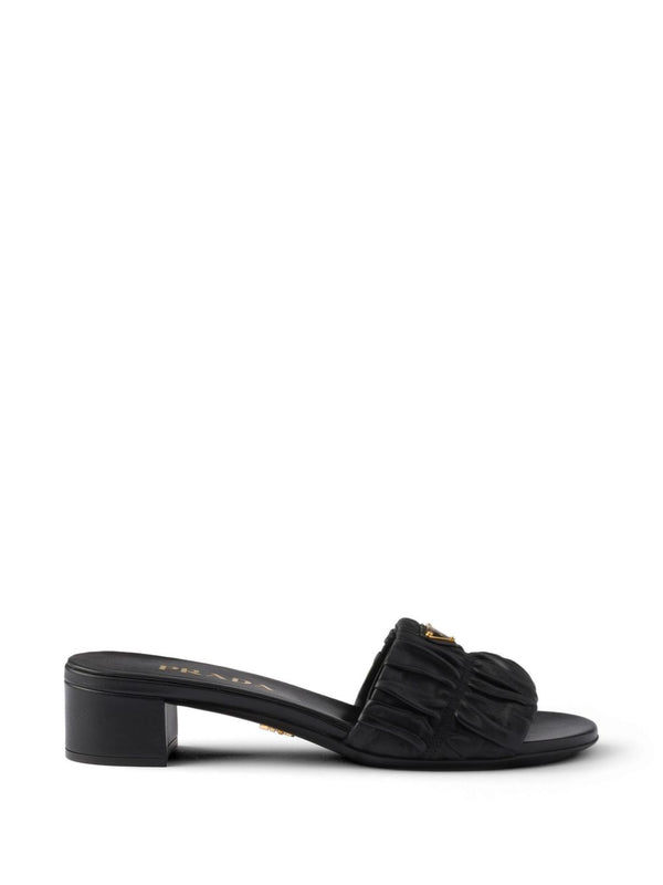 Prada matelassé nappa leather slides