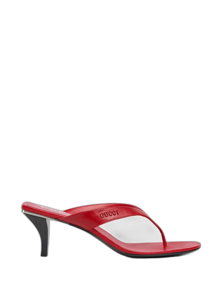 Gucci 55mm Vittoria leather heeled sandals