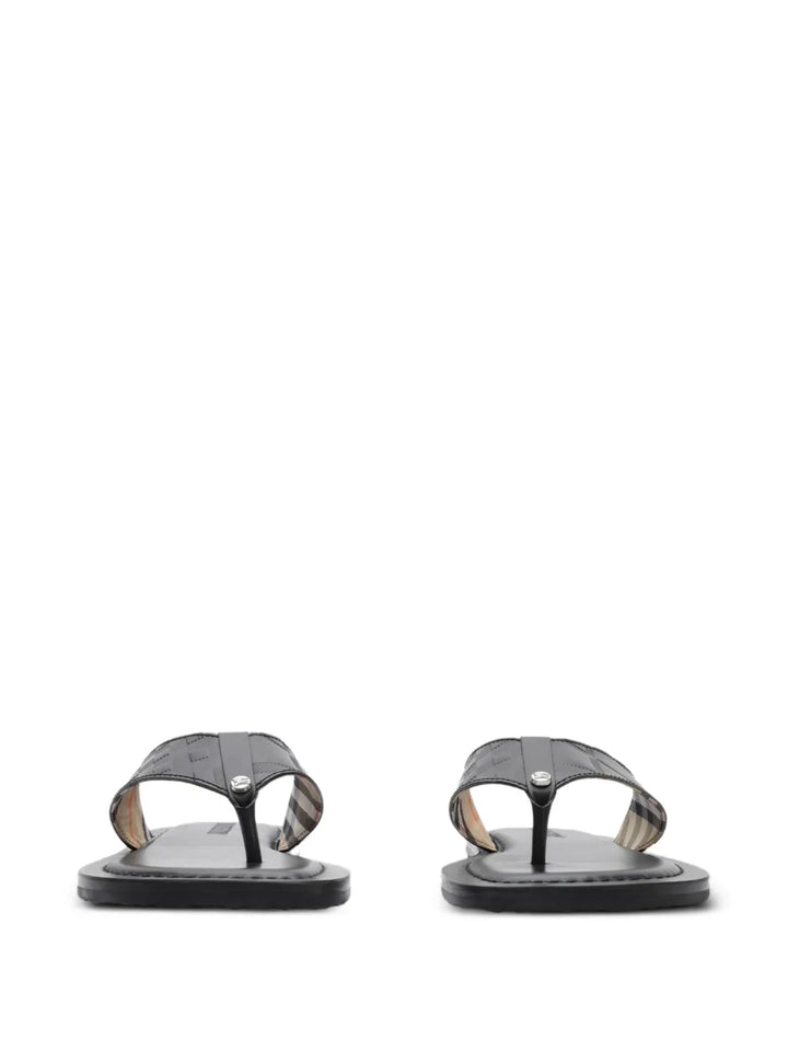 Burberry embossed check leather Pavilion sandals