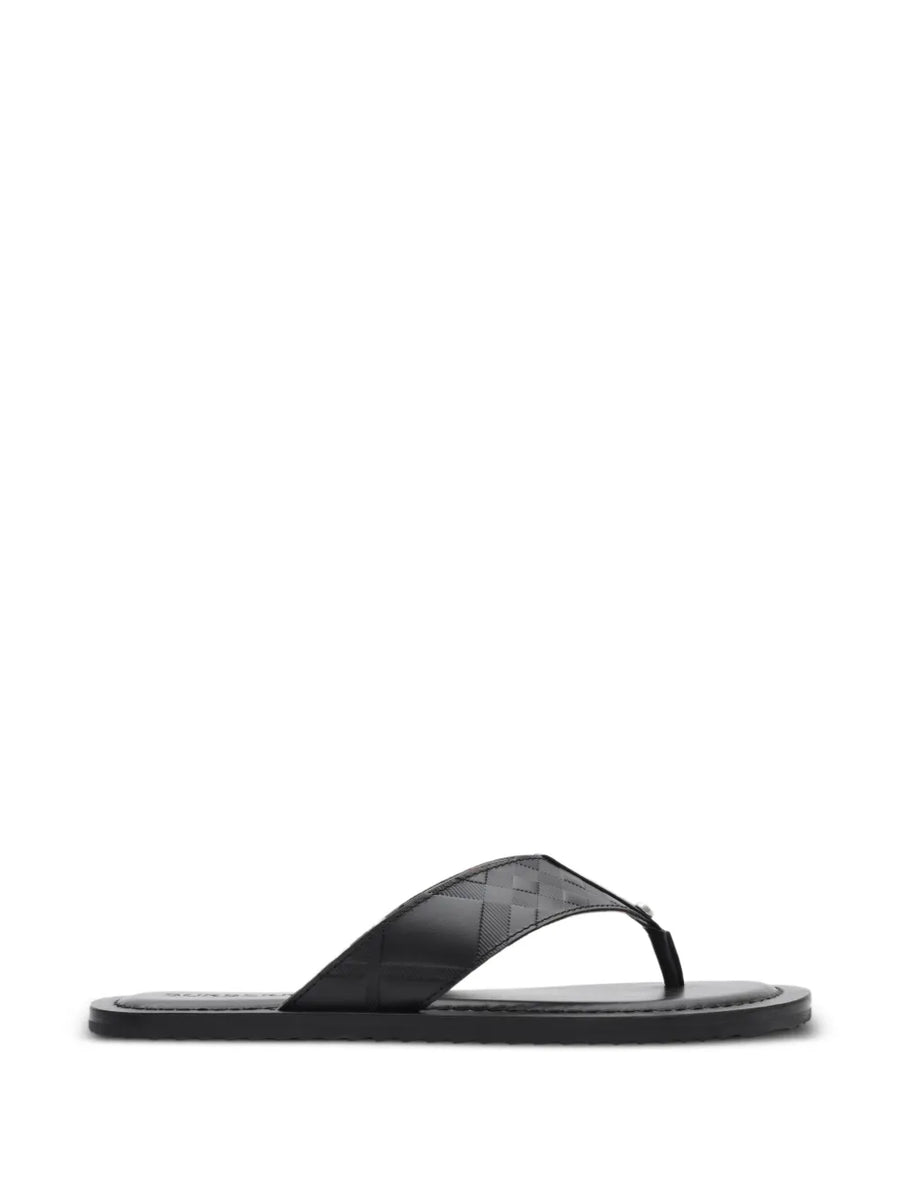 Burberry embossed check leather Pavilion sandals