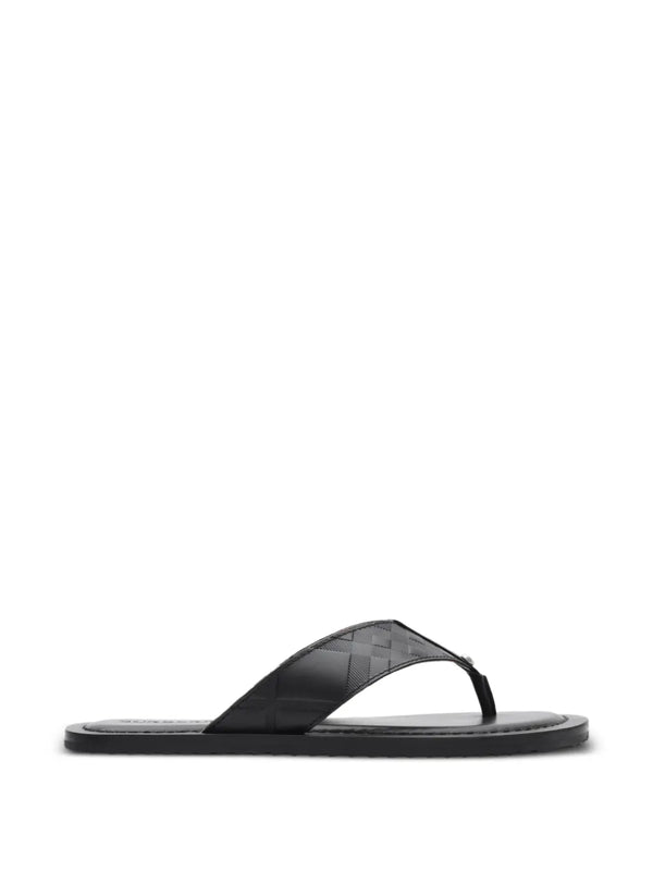 Burberry embossed check leather Pavilion sandals