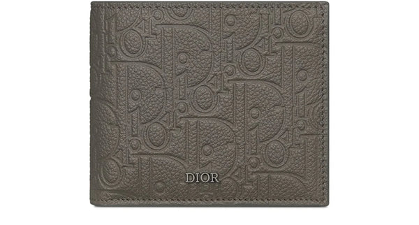 Dior Bifold 800 Grey Wallet in leather