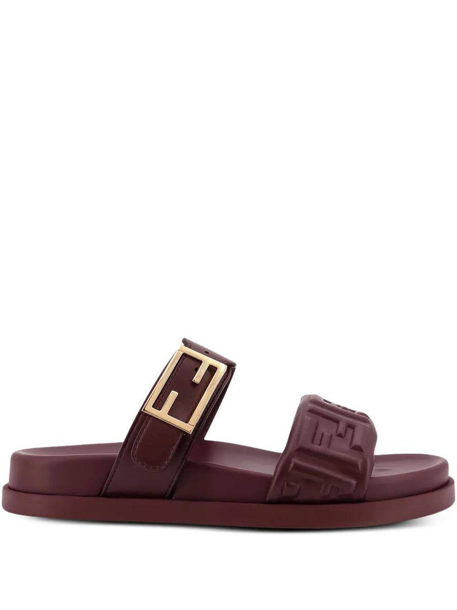 FENDI Feel embossed leather sandals