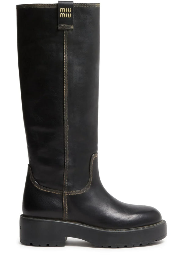 Miu Miu Stivali Leather Boots
