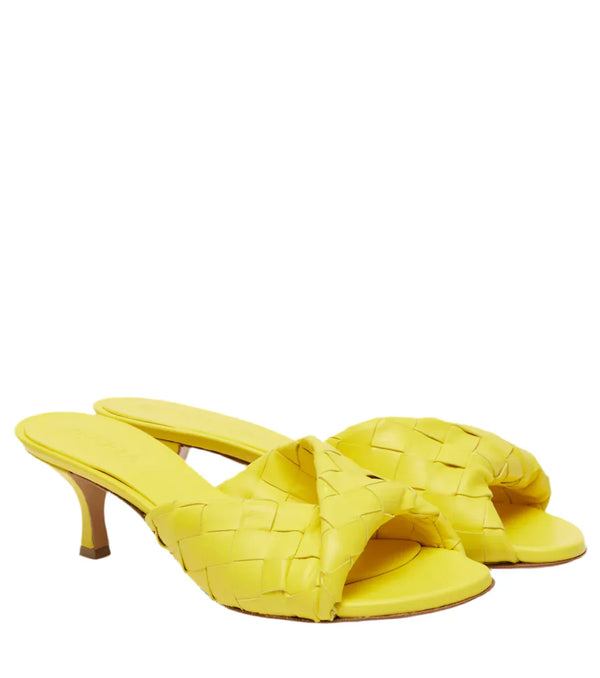 Bottega Veneta Blink 50 Intrecciato leather mules