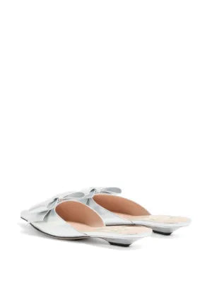 Valentino Garavani Bowow mules in laminated-nappa 20mm