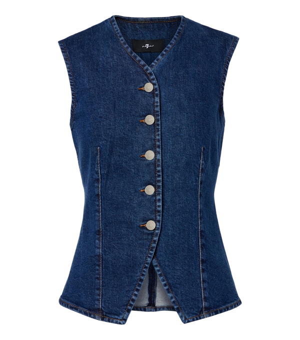 7 For All Mankind Colete jeans feminino