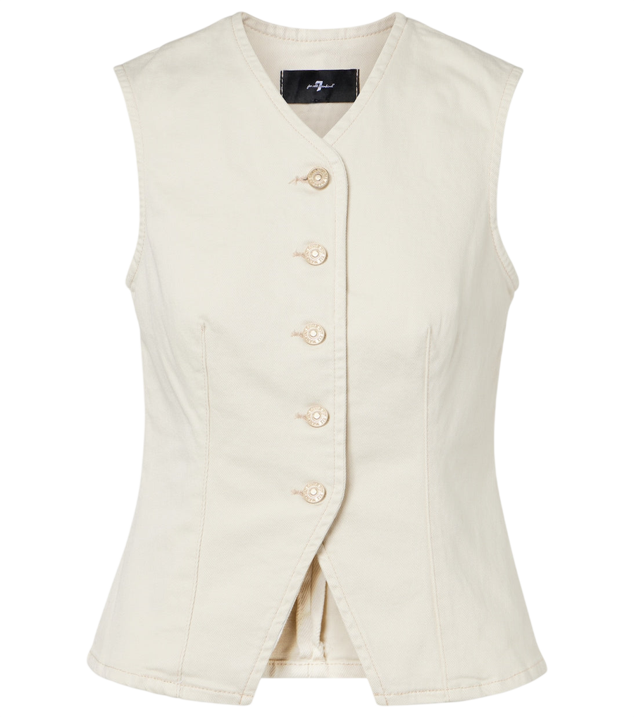 Chaleco de mezclilla para mujer 7 For All Mankind