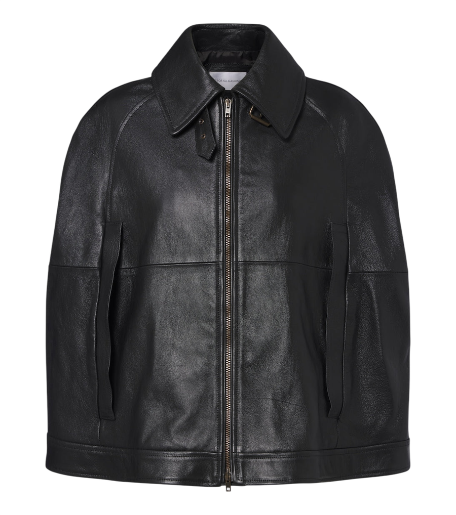 7 For All Mankind Leather cape