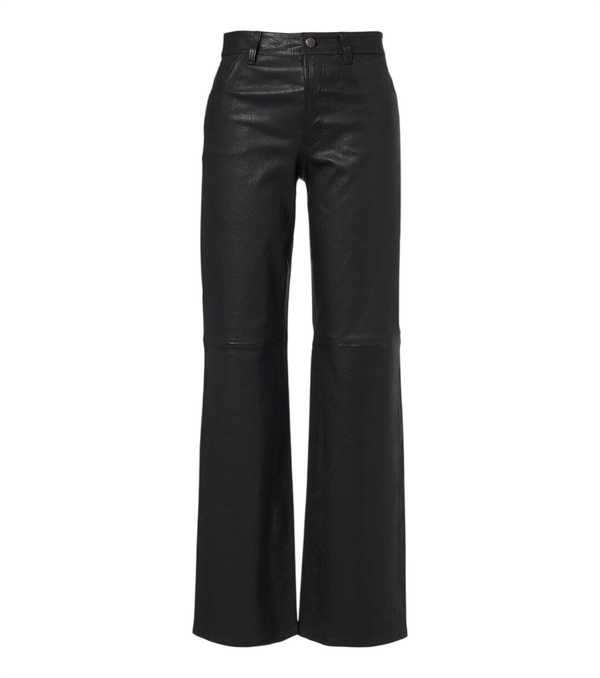 7 For All Mankind Calça reta de couro estilo "Stovepipe"