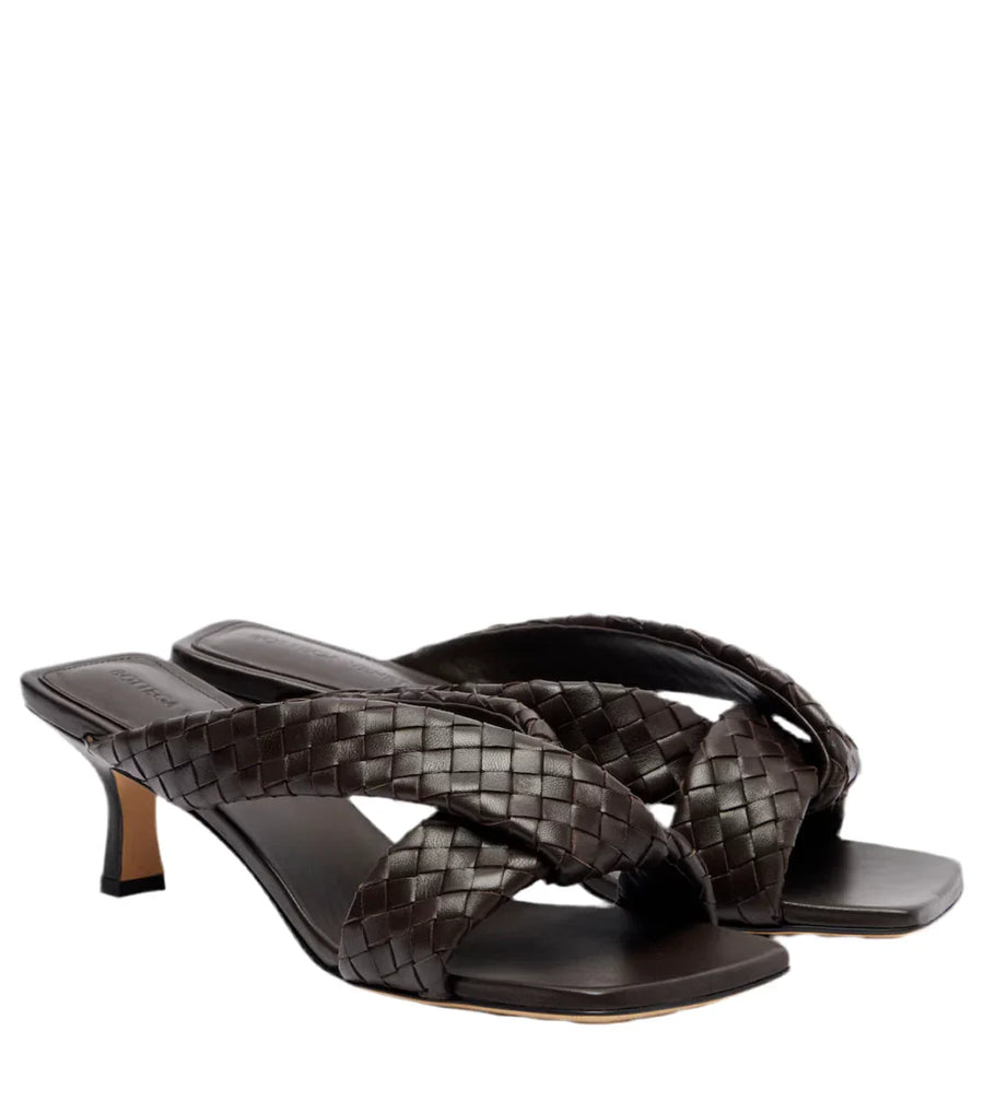 Bottega Veneta Riva 50 Intrecciato leather mules