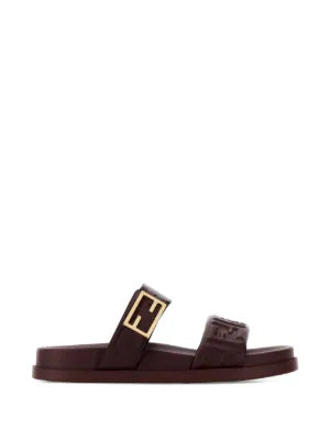 FENDI Feel embossed leather sandals