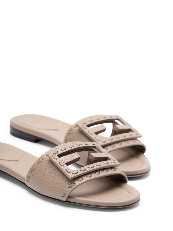 FENDI Logo Slides Sandals