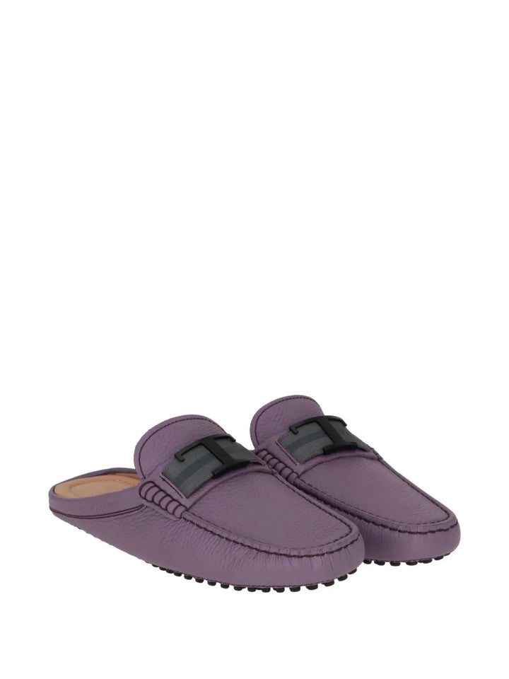 Tod's T Timeless pebbled-leather mules