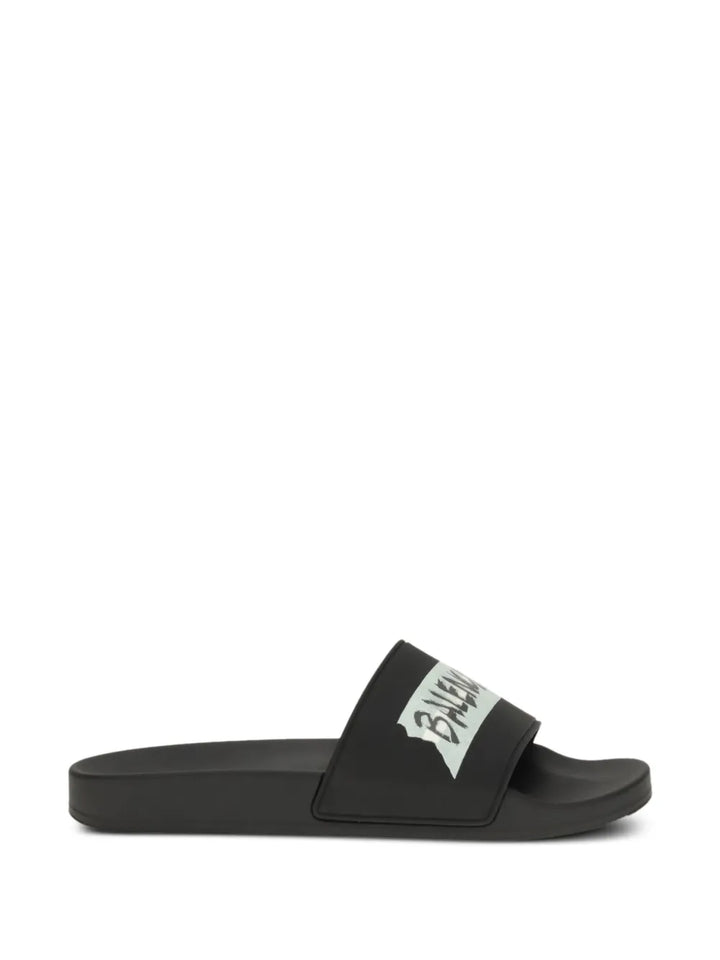 Balenciaga logo pool slide