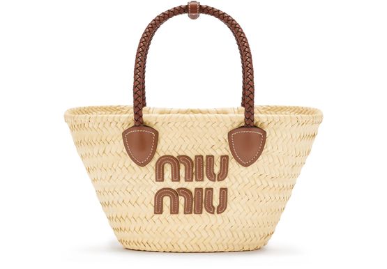 Miu Miu Small Raffia Tote Bag
