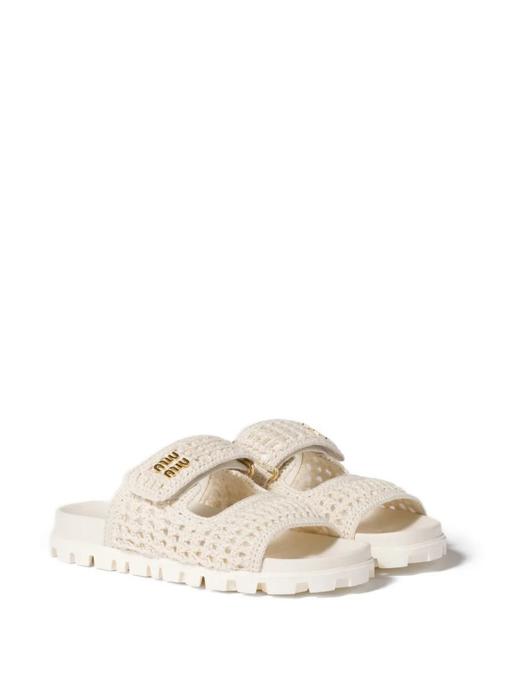 Miu Miu crochet sandals