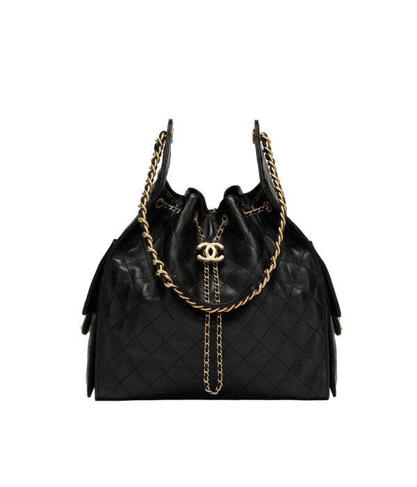 Chanel 25 Medium Grained Calfskin & Gold-Tone Metal Handbag