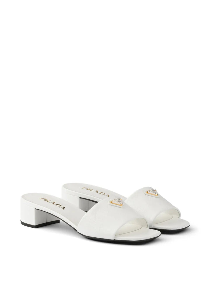 Prada Saffiano patent leather sandals