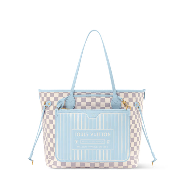 Louis Vuitton Bleu Olympe Neverfull Inside Out MM Tote
