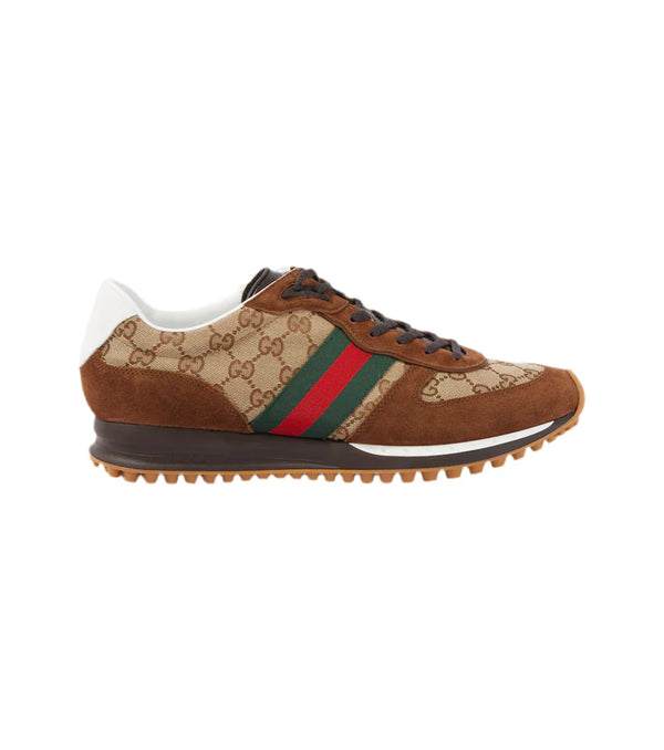 Gucci Re-Motion GG Canvas suede-trimmed sneakers