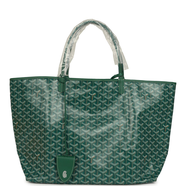 Goyard Goyardine Green Saint Louis GM Tote Bag Palladium Hardware