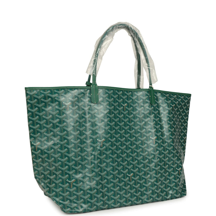 Goyard Goyardine Green Saint Louis GM Tote Bag Palladium Hardware